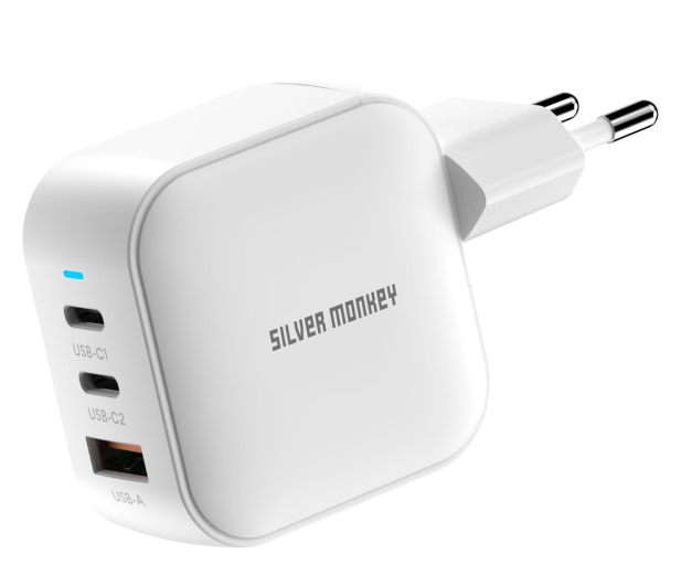 Silver Monkey Ładowarka GaN Smart Trio 70W PD Biała - 1417248 - zdjęcie 10